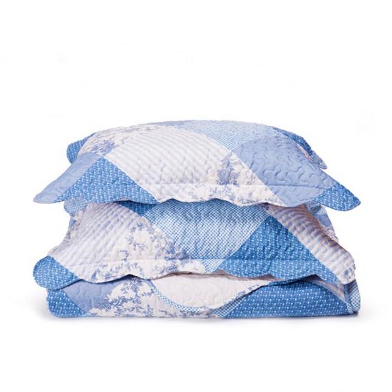 cxmicrotex Blue Rose Typis Quilt Set Patchwork Bedding