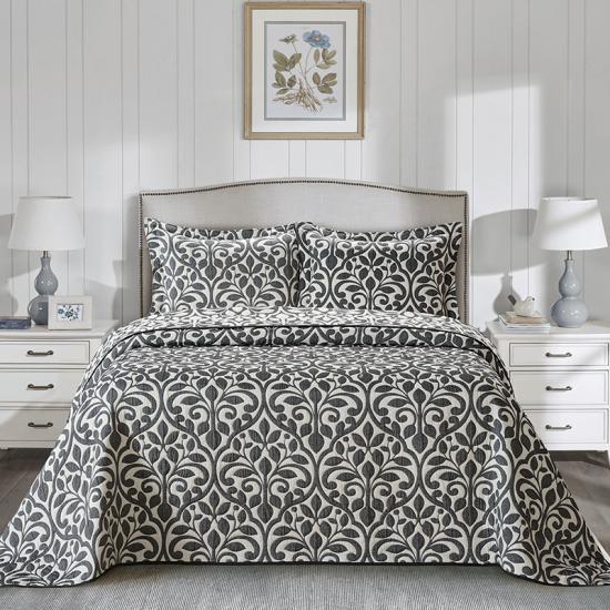 cxmicrotex Damask Jacquard Bedspreads Quilted Stramenta Set