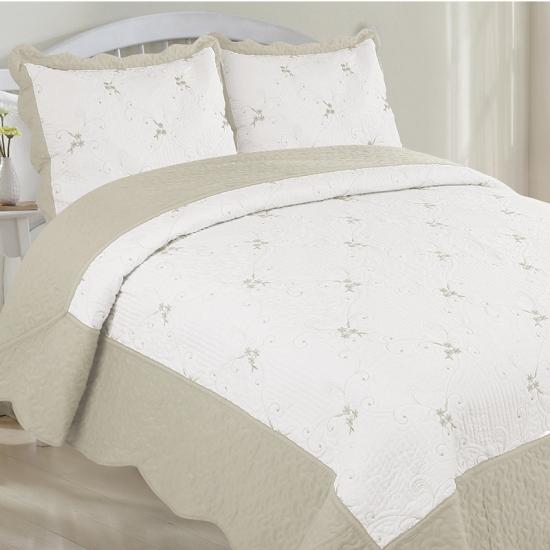 cxmirotex LAETUS Embroidery Bedspread Quilt Set Regina Bedding