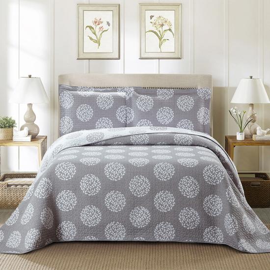 cxmicrotex Full Queen Gray Jacquard Bedding Set